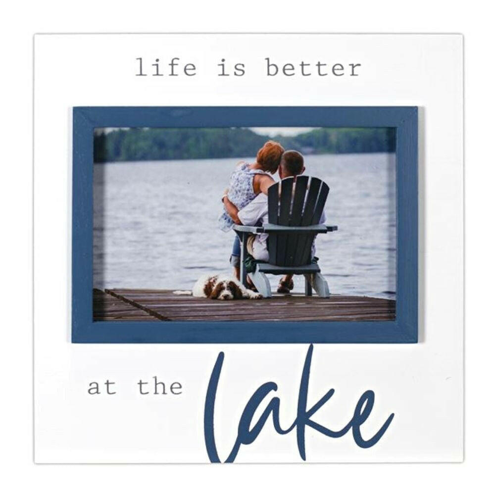 Life is Better at the Lake Wood Picture Frame, 4” x 6” Picture Frames New England Trading Co   