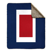 Thumbnail for Nautical Signal Flag Fleece Sherpa Blanket, Choose A-Z Blankets The New England Trading Company