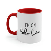 Thumbnail for I'm On Lake Time Ceramic Beach Coffee Mug, 5 Colors Mugs New England Trading Co Red  
