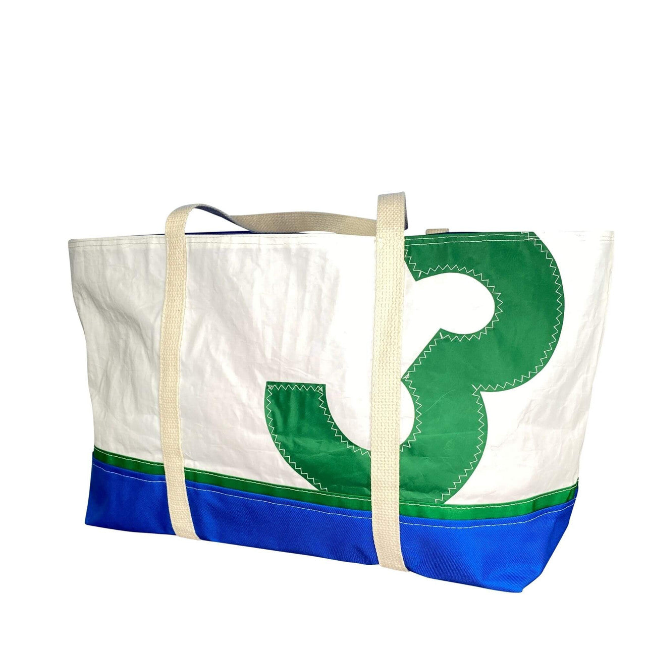 Recycled Sail Bag, Tote Bag Handmade from Sails, Blue & Green Handbags New England Trading Co   
