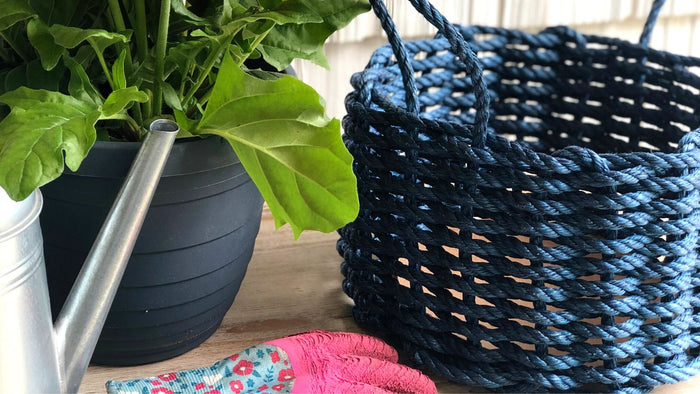 Wicked Good Lobster Rope Baskets, New Spring Decorating Ideas: Lobster Rope Basket Flower Pot