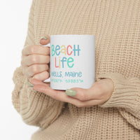 Thumbnail for Personalized Beach Life Ceramic Coastal Mug, Coffee Mug, 11 oz