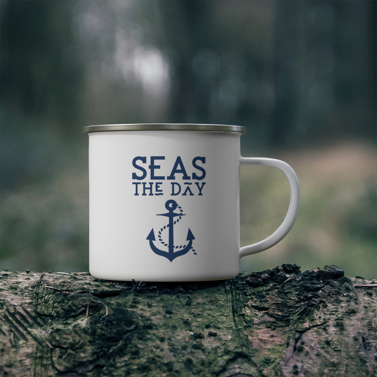 Seas the Day Enamel Stainless Steel Mug
