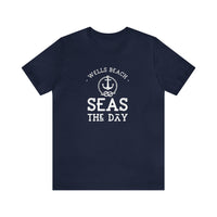 Thumbnail for Seas the Day Personalized Weekend Tee, Unisex, Navy