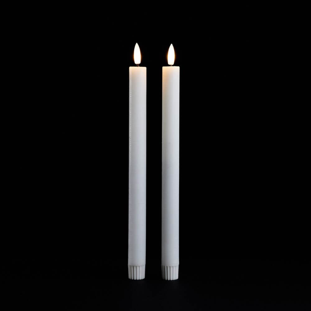 Enduring Flameless Tapers, White