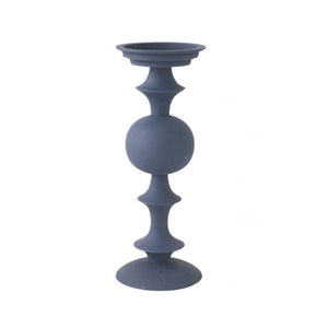 Navy Blue Matte Metal Candleholders