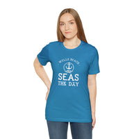 Thumbnail for Personalized Unisex Weekend Tee, Seas The Day Print, Aqua