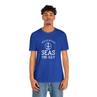 Thumbnail for Personalized Unisex Weekend Tee, Seas The Day Print, True Royal 