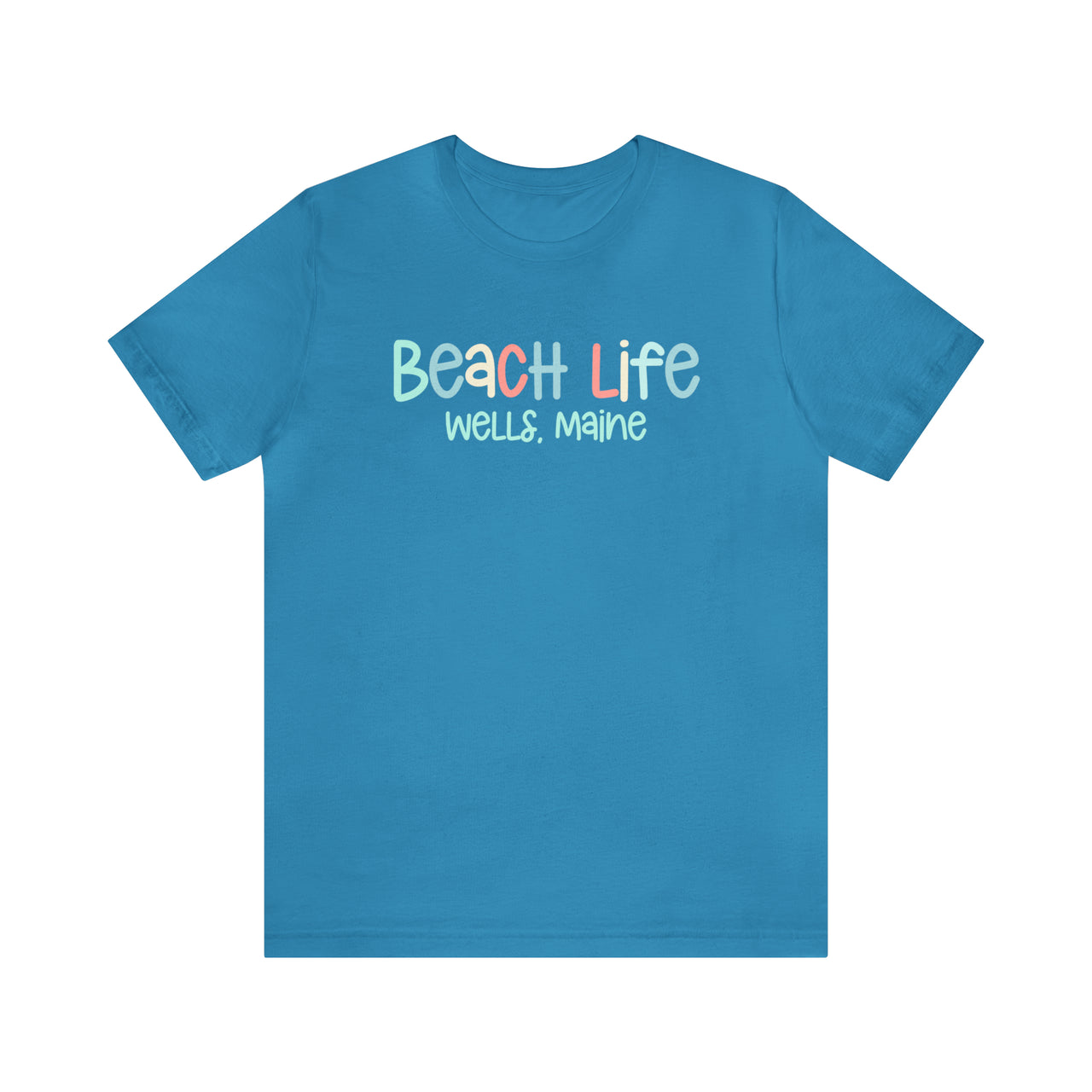 Beach Life Weekend Tee Shirt, Personalized Aqua