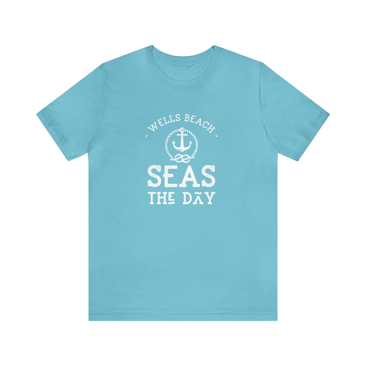 Seas the Day Personalized Weekend Tee, Unisex, Turquoise