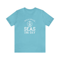 Thumbnail for Seas the Day Personalized Weekend Tee, Unisex, Turquoise