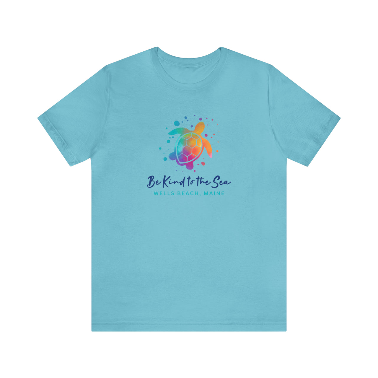 Be Kind to the Sea Personalized Beach Tee Turquoise
