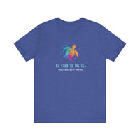 Thumbnail for Be Kind to the Sea Personalized Beach Tee, Deep Sea Colors