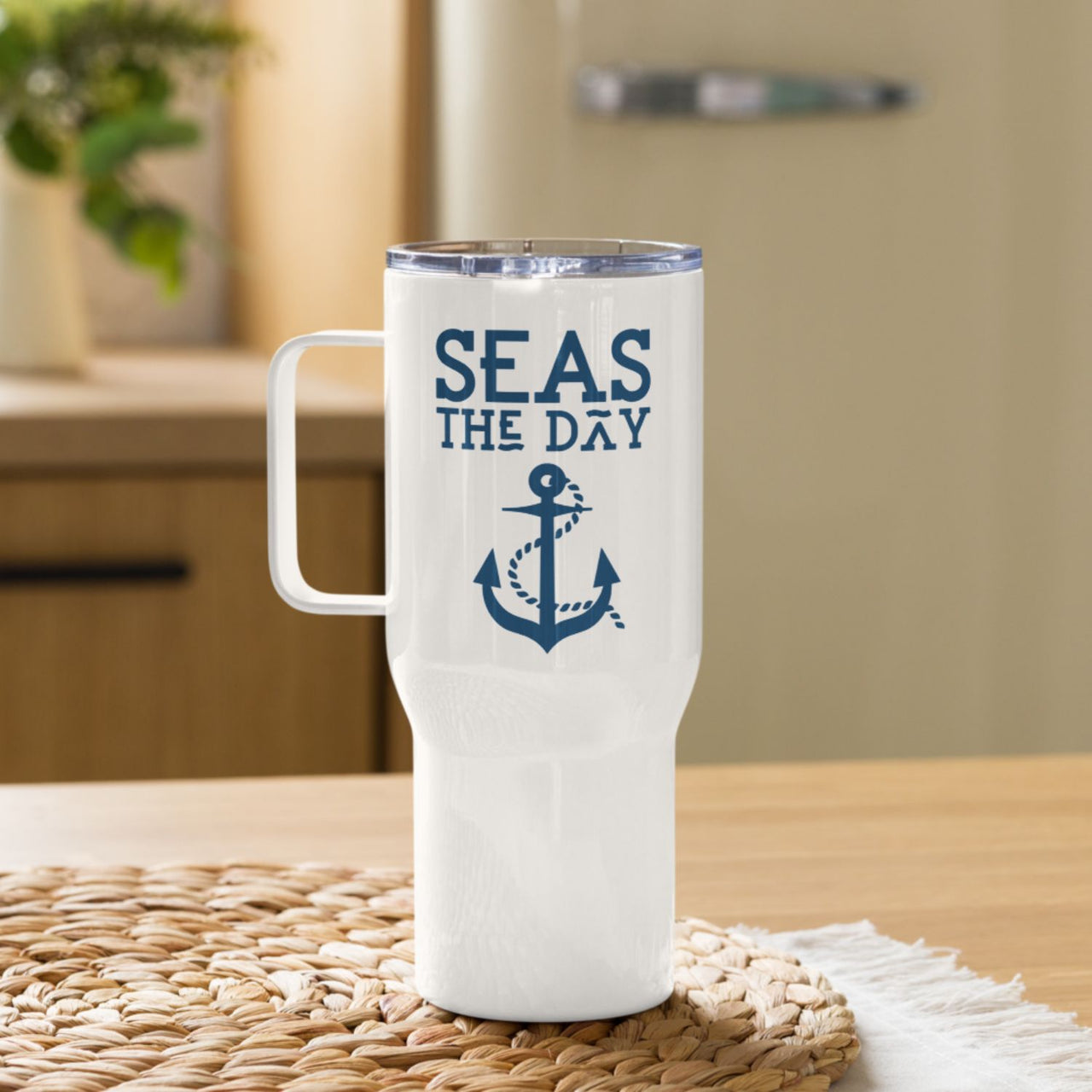 Seas The Day Travel Mug, Nautical Gift  New England Trading Co   