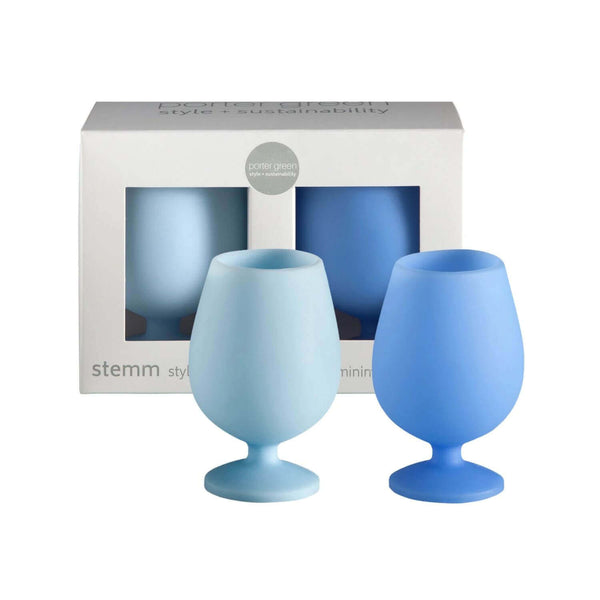 Silicone Short Stem Wine Glasses, Set of 2
