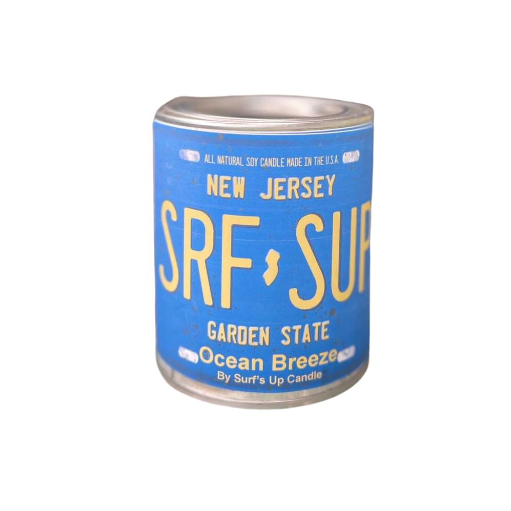 New Jersey License Plate Ocean Breeze Paint Can Candle Paint Can Candle Surf's Up Candle   