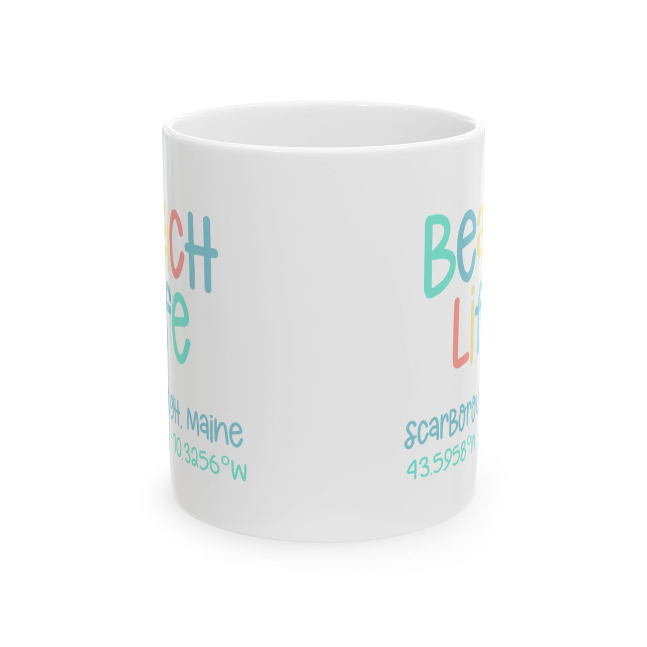 Personalized Beach Life Ceramic Coastal Mug