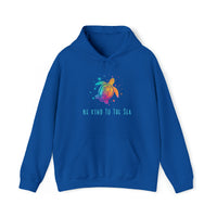 Thumbnail for Be Kind to the Sea Hooded Sweatshirt, Unisex, Royal