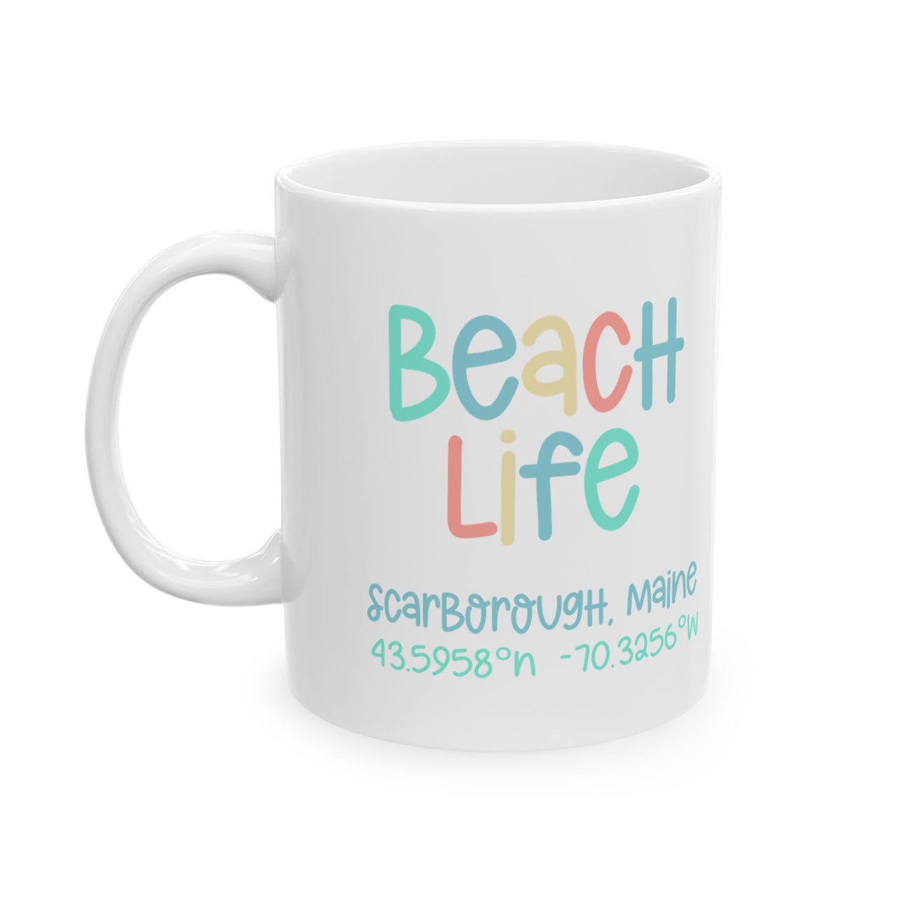 Personalized Beach Life Ceramic Coastal Mug