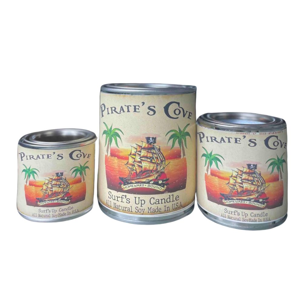 Pirates Cove Paint Can Candle- Vintage Collection Paint Can Candle Surf's Up Candle   