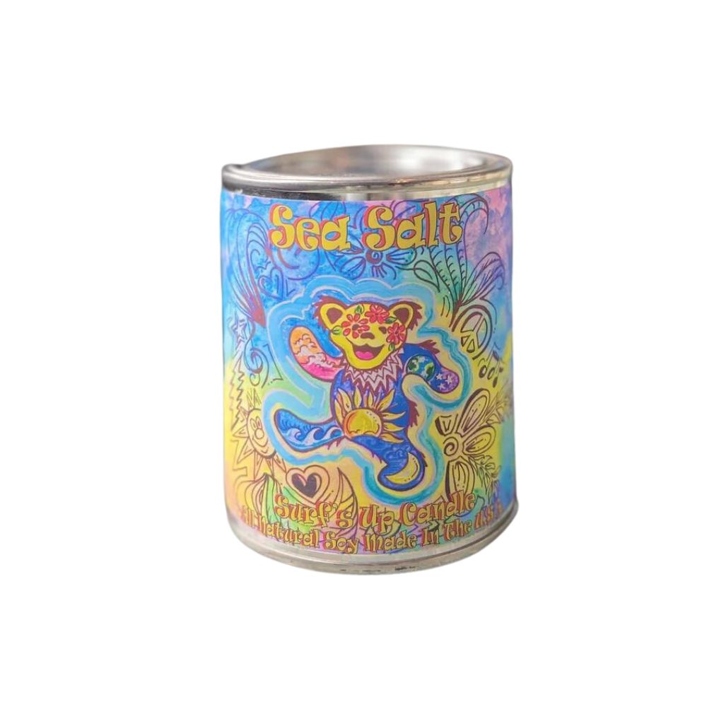 Sea Salt Bear Paint Can - Grateful Dead Inspired Collection Paint Can Candle Surf's Up Candle   