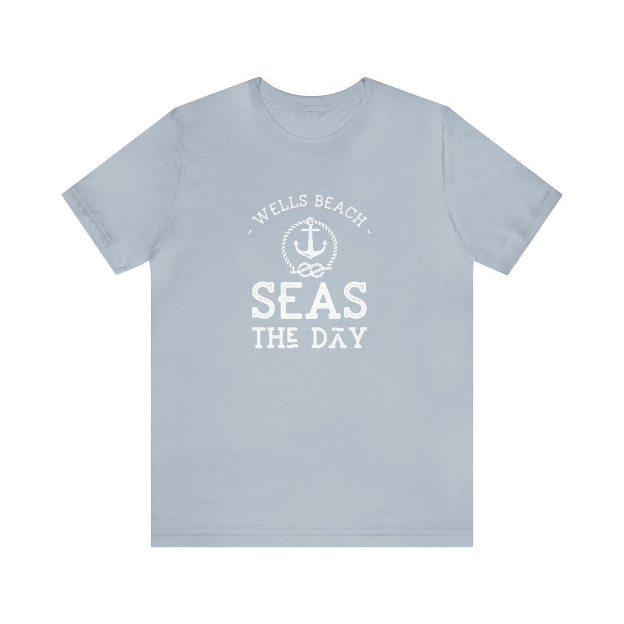 Seas the Day Personalized Weekend Tee, Unisex, Light Blue