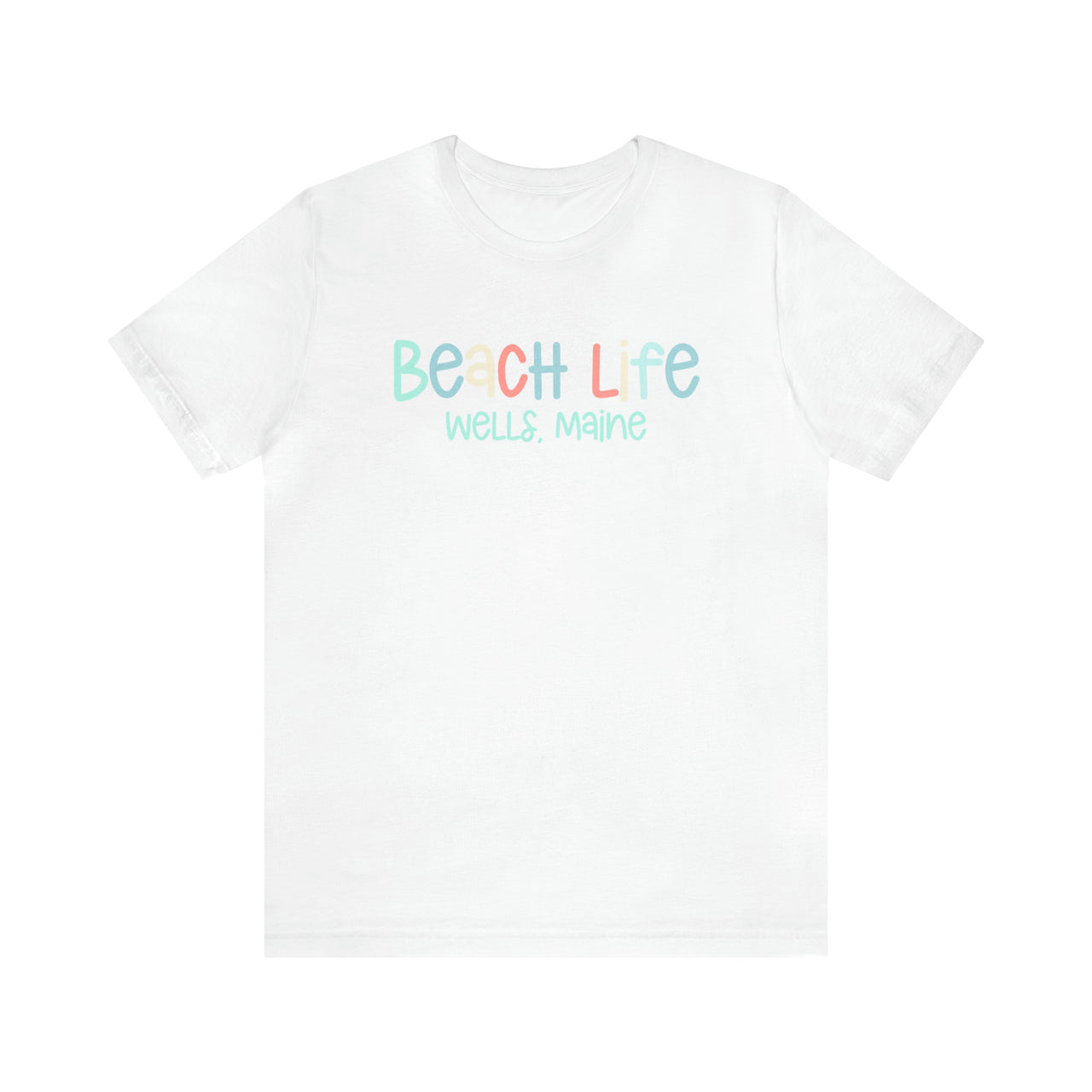 Beach Life Weekend Tee Shirt, Personalized White