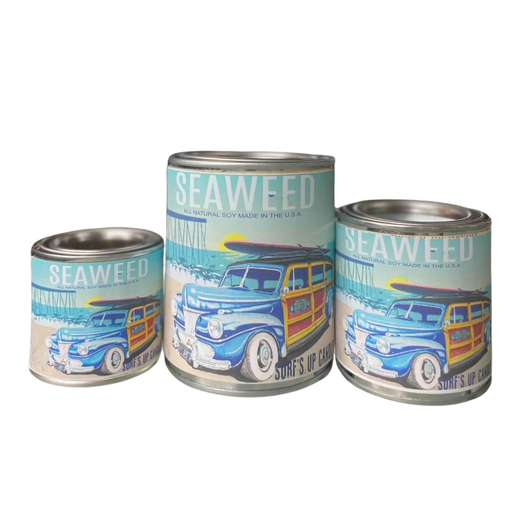 Seaweed Paint Can Candle - Vintage Collection Paint Can Candle Surf's Up Candle   