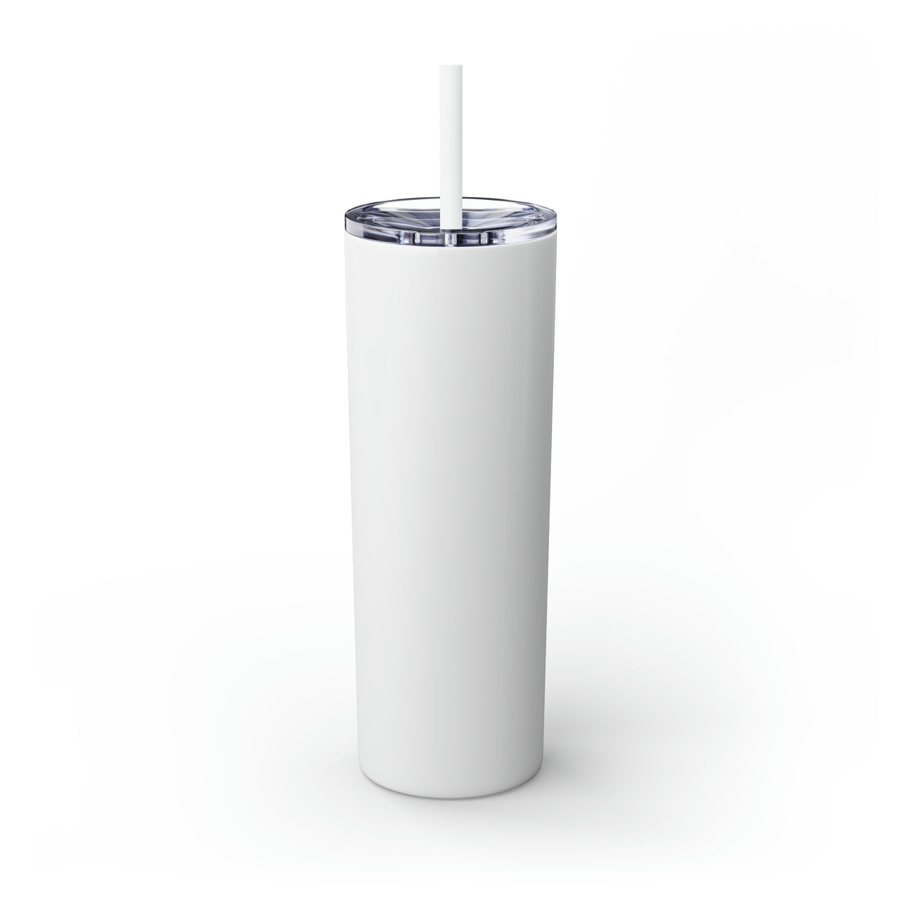 Skinny Tumbler with Straw, Keep It Salty, White