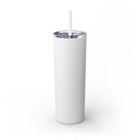 Thumbnail for Skinny Tumbler with Straw, Keep It Salty, White