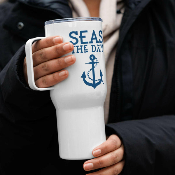 Seas The Day Travel Mug, Nautical Gift  New England Trading Co   
