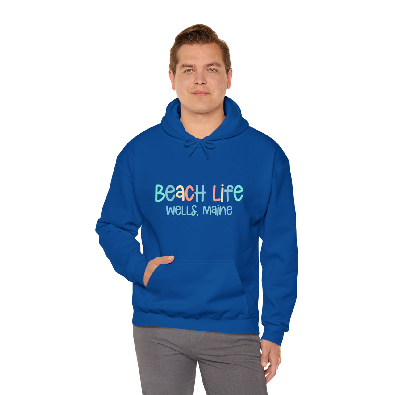 Beach Life Personalized Heavy Blend Royal Hooded Sweatshirt