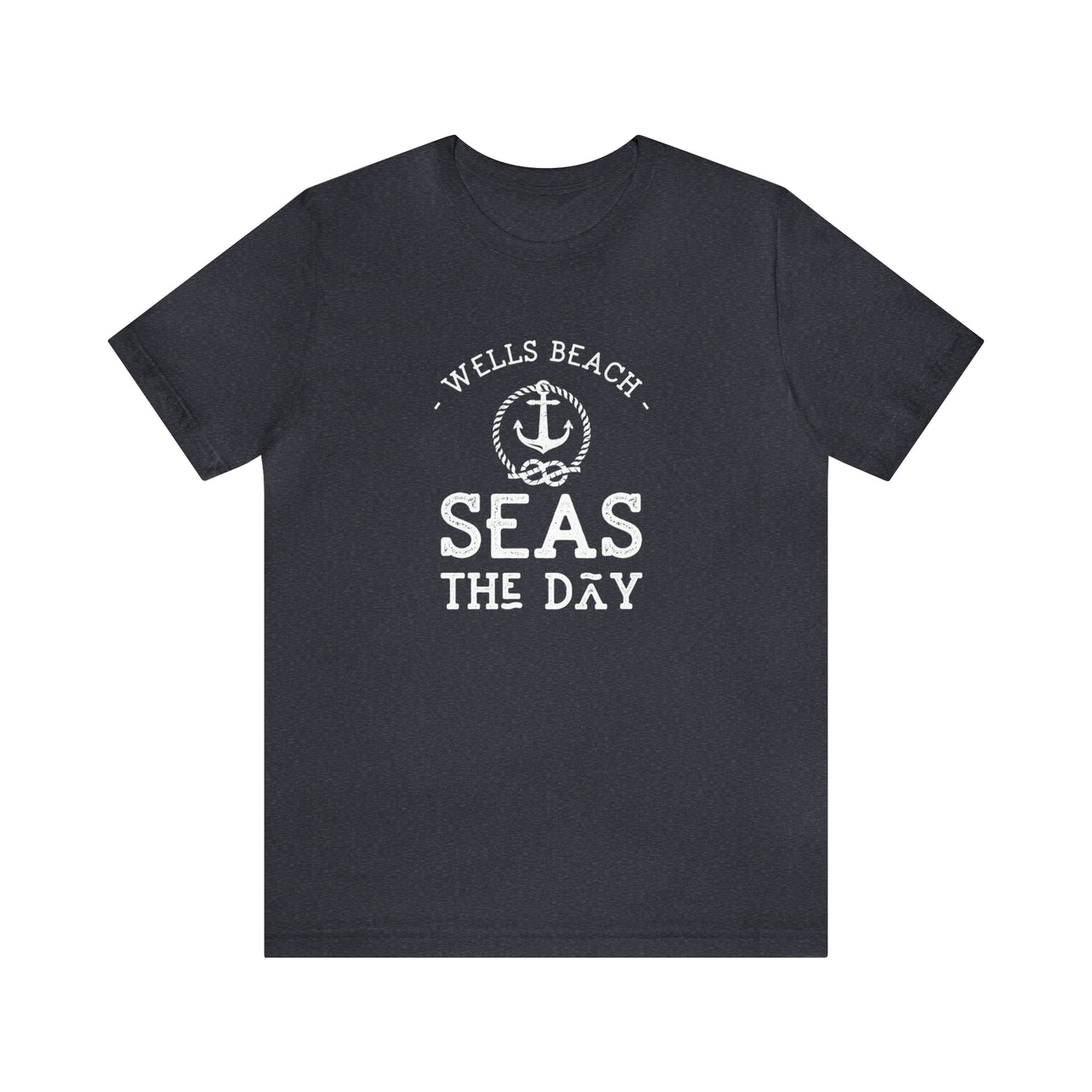 Seas the Day Personalized Weekend Tee, Unisex, Heather Navy