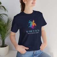 Thumbnail for Be Kind to the Sea Personalized Beach Tee, Deep Sea Colors