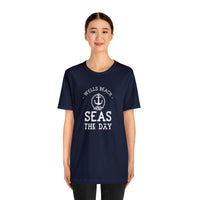 Thumbnail for Personalized Unisex Weekend Tee, Seas The Day Print, Navy