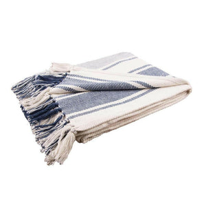 Navy Stripe 50" X 60" Throw Blanket