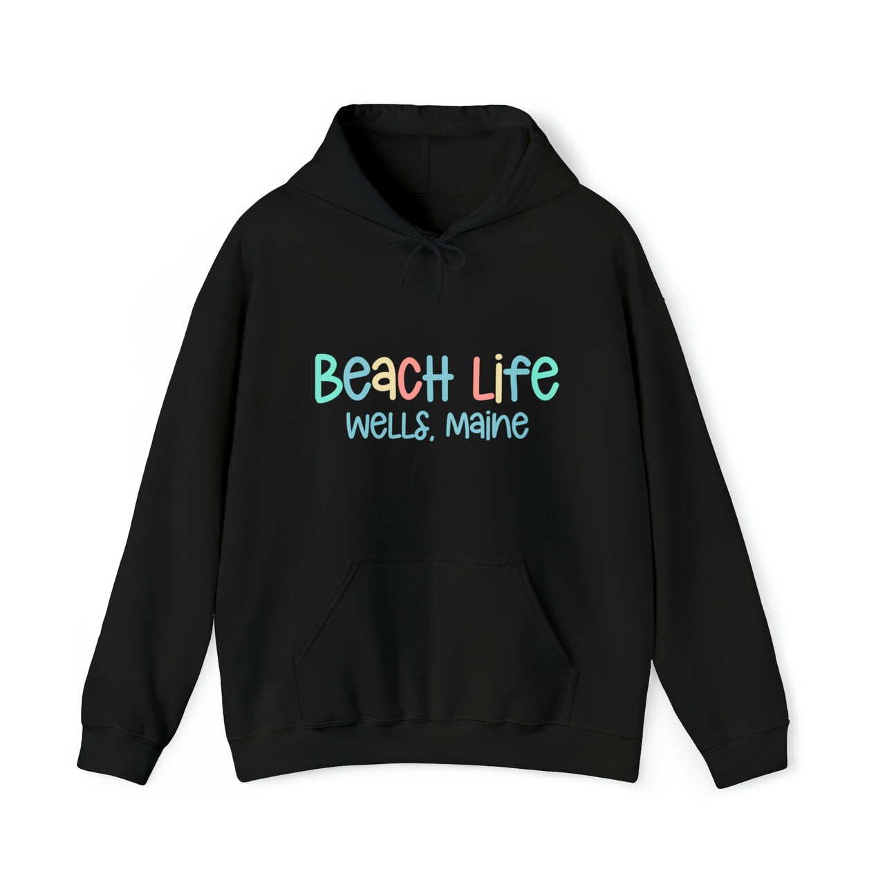 Beach Life Heavy Blend Hooded Sweatshirt, Personalized, Black