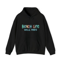 Thumbnail for Beach Life Heavy Blend Hooded Sweatshirt, Personalized, Black