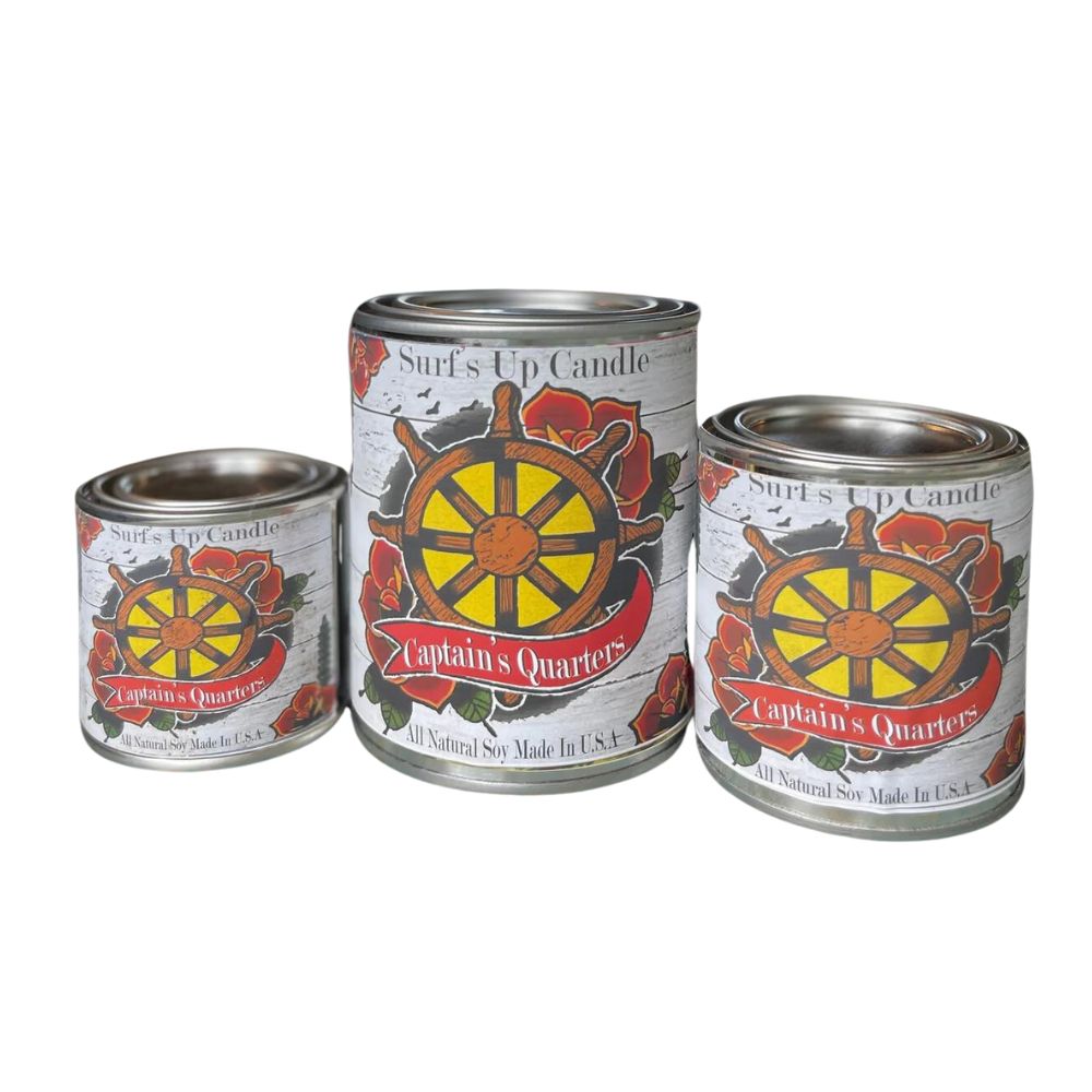 Captains Quarters Paint Can Candle - Vintage Collection Paint Can Candle Surf's Up Candle   