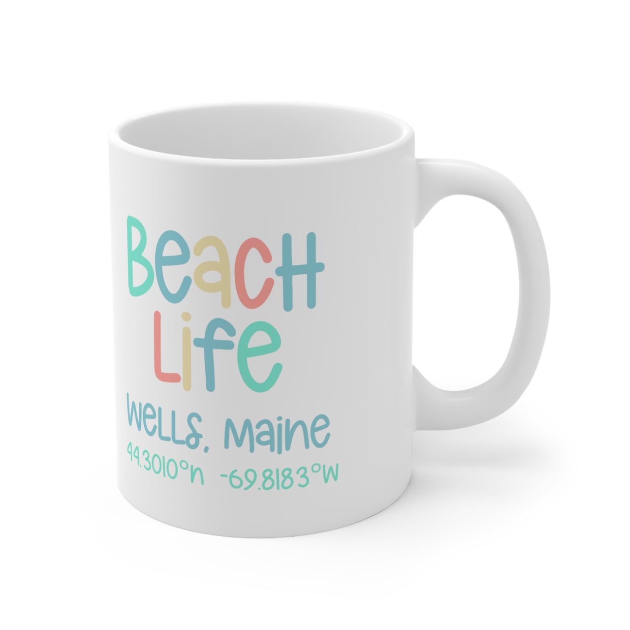 Personalized Beach Life Ceramic Coastal Mug