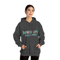 Thumbnail for Beach Life Personalized Heavy Blend Dark Heather Hooded Sweatshirt