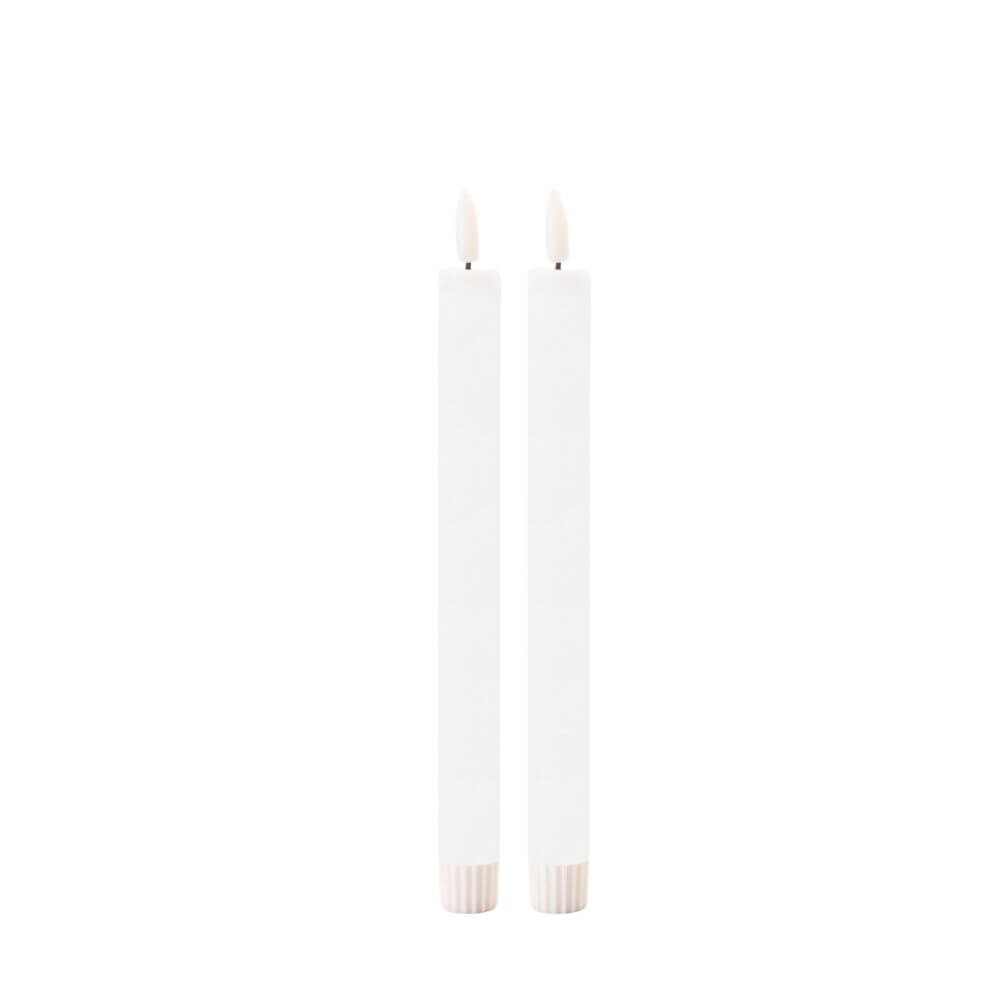 Enduring Flameless Tapers, White