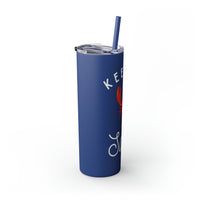 Thumbnail for Skinny Tumbler with Straw, Keep It Salty, Nautical Blue