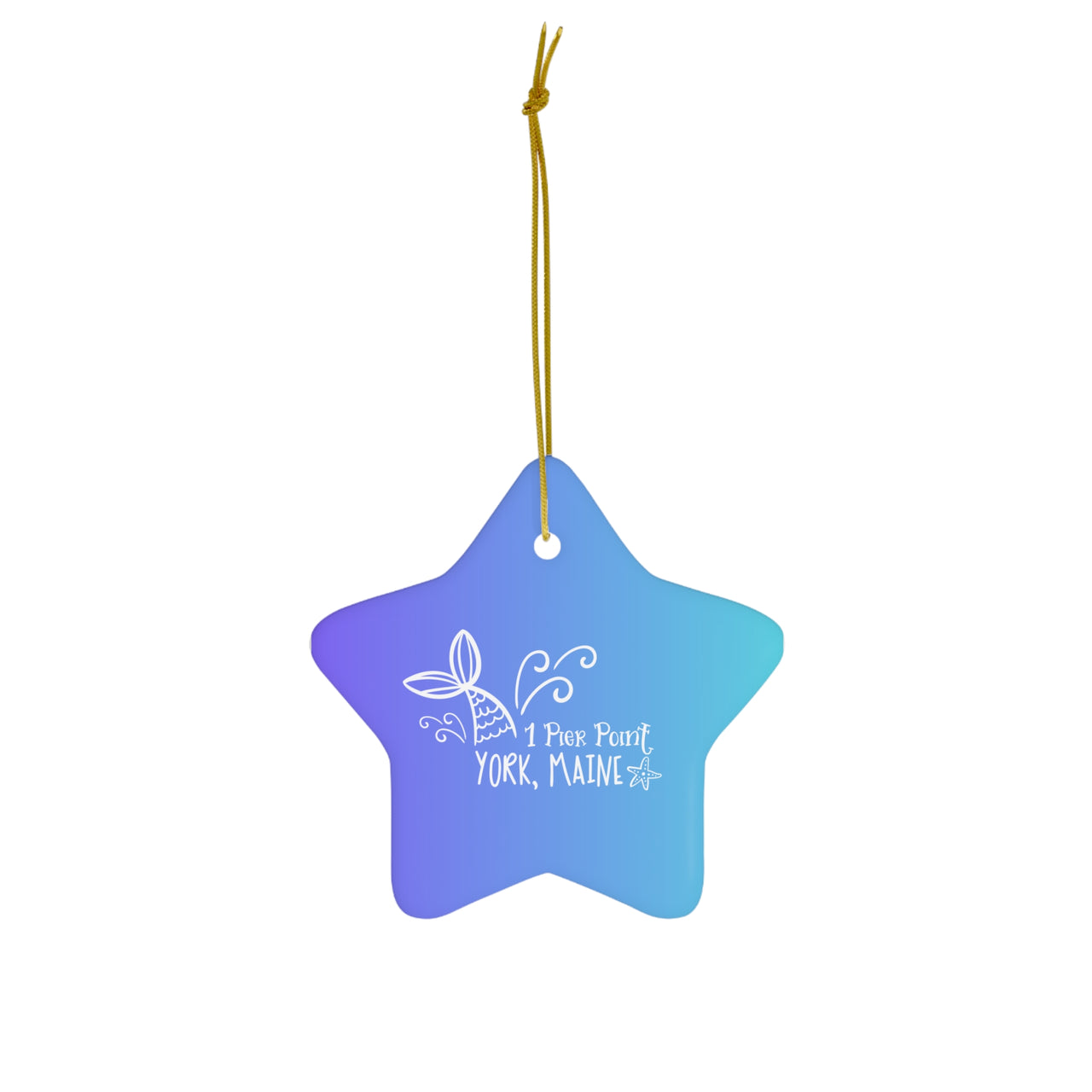 Personalized Coastal Ornament for Beach House, Star