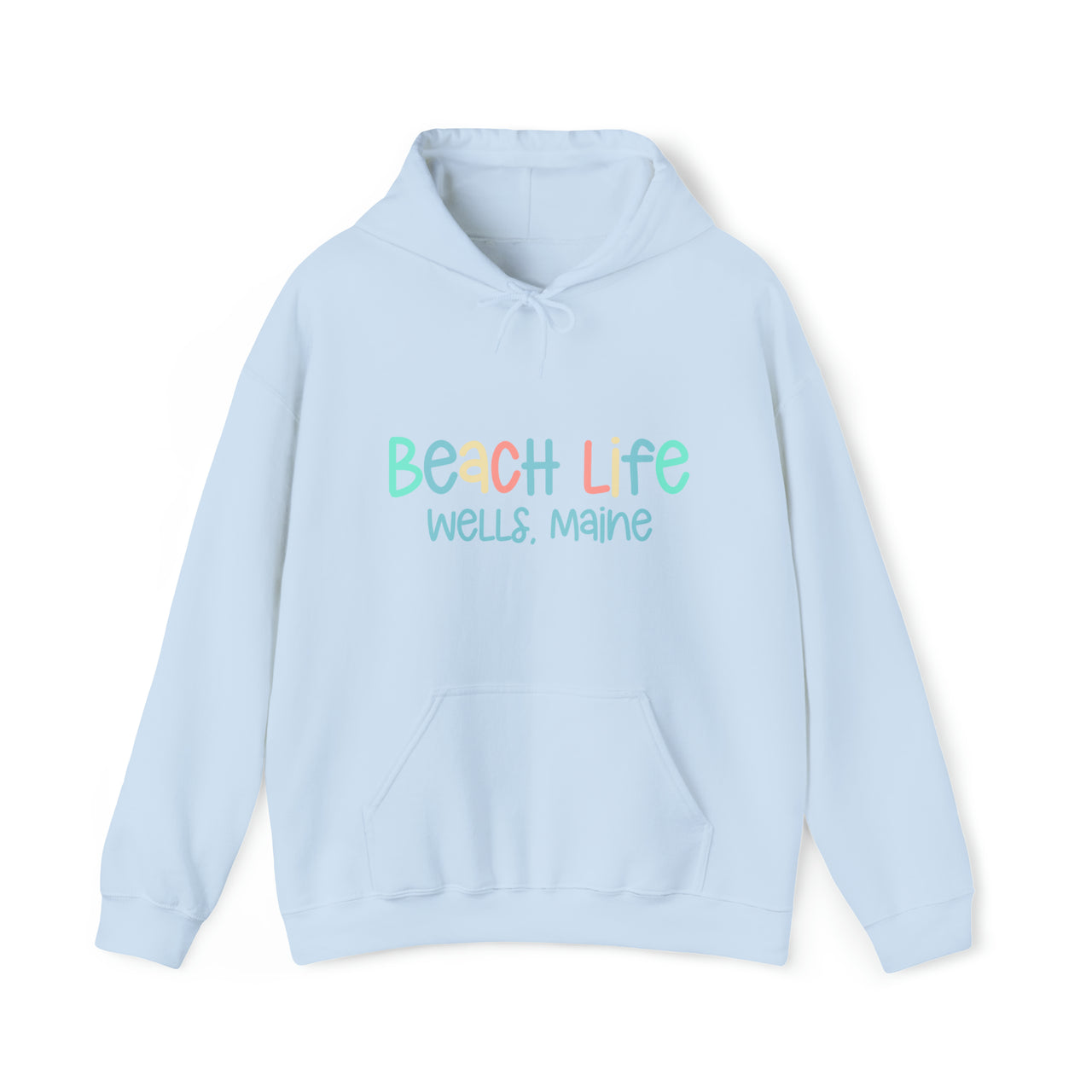 Beach Life Heavy Blend Hooded Sweatshirt, Personalized, Light Blue