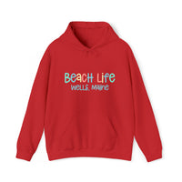 Thumbnail for Beach Life Heavy Blend Hooded Sweatshirt, Personalized, Red