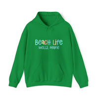 Thumbnail for Beach Life Heavy Blend Hooded Sweatshirt, Personalized, Irish Green