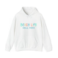 Thumbnail for Beach Life Heavy Blend Hooded Sweatshirt, Personalized, White