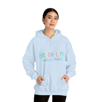 Thumbnail for Beach Life Personalized Heavy Blend Light Blue Hooded Sweatshirt