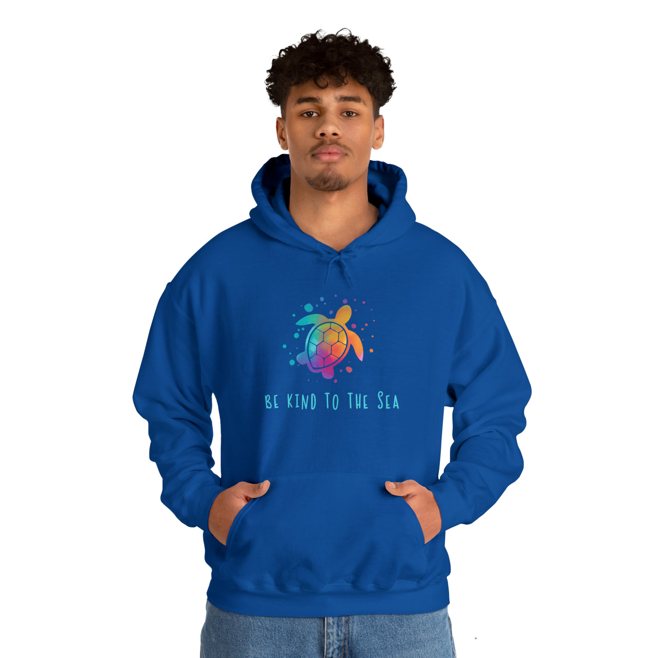 Be Kind To The Sea Unisex Royal Hooded Sweatshirt